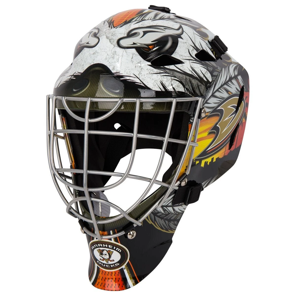 Franklin GFM 1500 Anaheim Ducks Goalie Face Mask 3 Franklin GFM 1500 Anaheim Ducks Goalie Face Mask