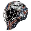 Franklin GFM 1500 New York Rangers Goalie Face Mask 2 Franklin GFM 1500 New York Rangers Goalie Face Mask -Hockey Series Store 025725426621