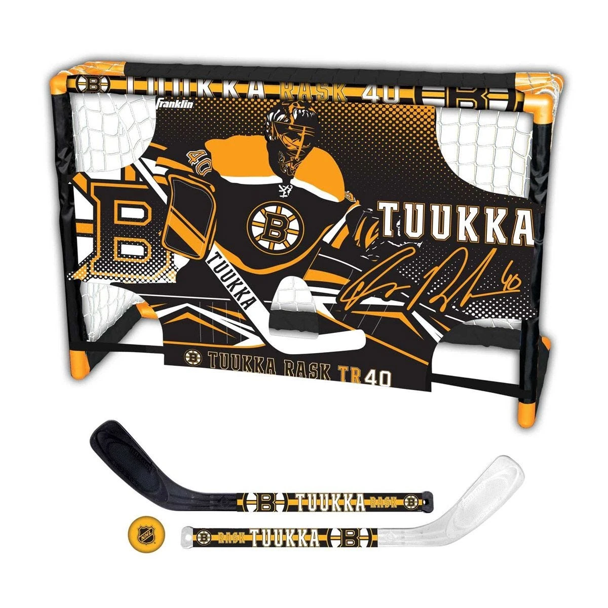 Tuukka Rask Franklin Mini Hockey Goal & Target Set 3 Tuukka Rask Franklin Mini Hockey Goal & Target Set