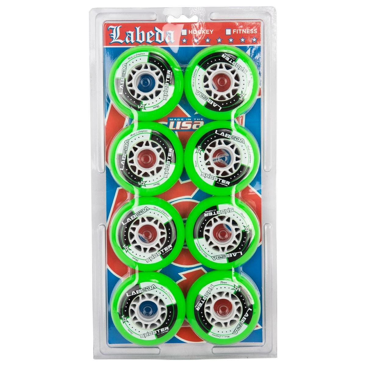 Labeda Shooter 83A Roller Hockey Wheel - Green - 8 Pack 4 Labeda Shooter 83A Roller Hockey Wheel - Green - 8 Pack - Image 2