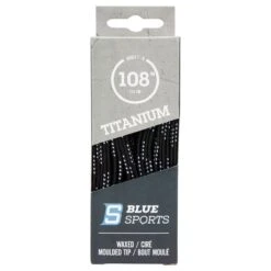 Blue Sports Titanium Waxed Molded Tip Laces