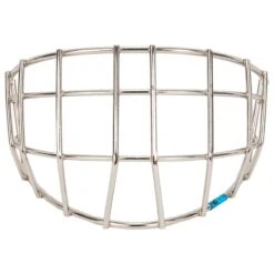CCM Carbon Steel Youth Straight Bar Cage - Chrome -Hockey Series Store ccm goalie accessories carbon steel straight goalie cage yth chrome inset2