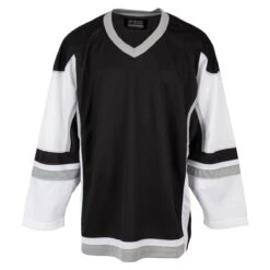 Stadium Adult Hockey Jersey - Black/White/Gray
