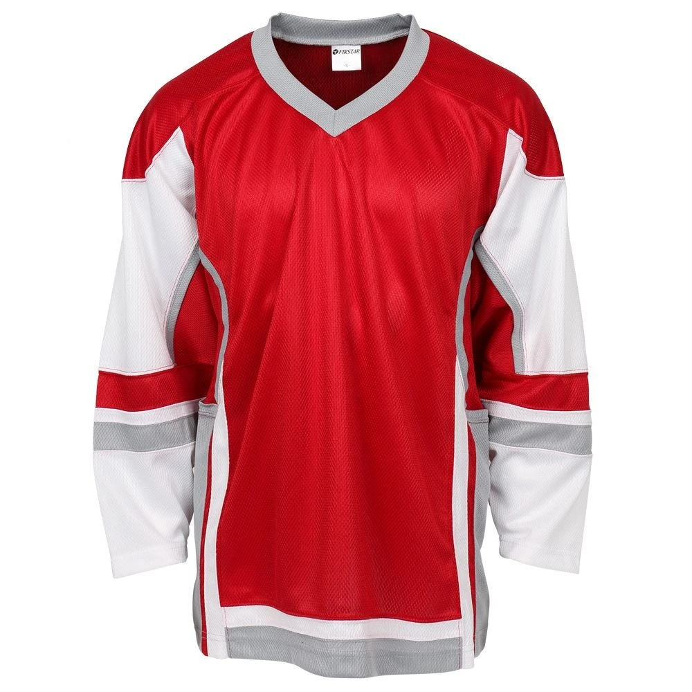 Stadium Adult Hockey Jersey - Red/White/Gray 3 Stadium Adult Hockey Jersey - Red/White/Gray