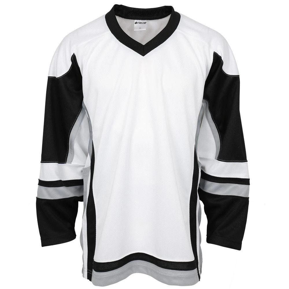 Stadium Adult Hockey Jersey - White/Black/Gray 3 Stadium Adult Hockey Jersey - White/Black/Gray