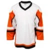 Stadium Youth Hockey Jersey - White/Orange/Black