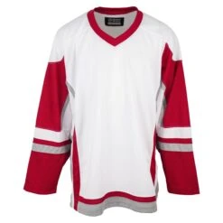 Stadium Adult Hockey Jersey - White/Red/Gray -Hockey Series Store firstar hockey jersey stadium wht red gry inset15