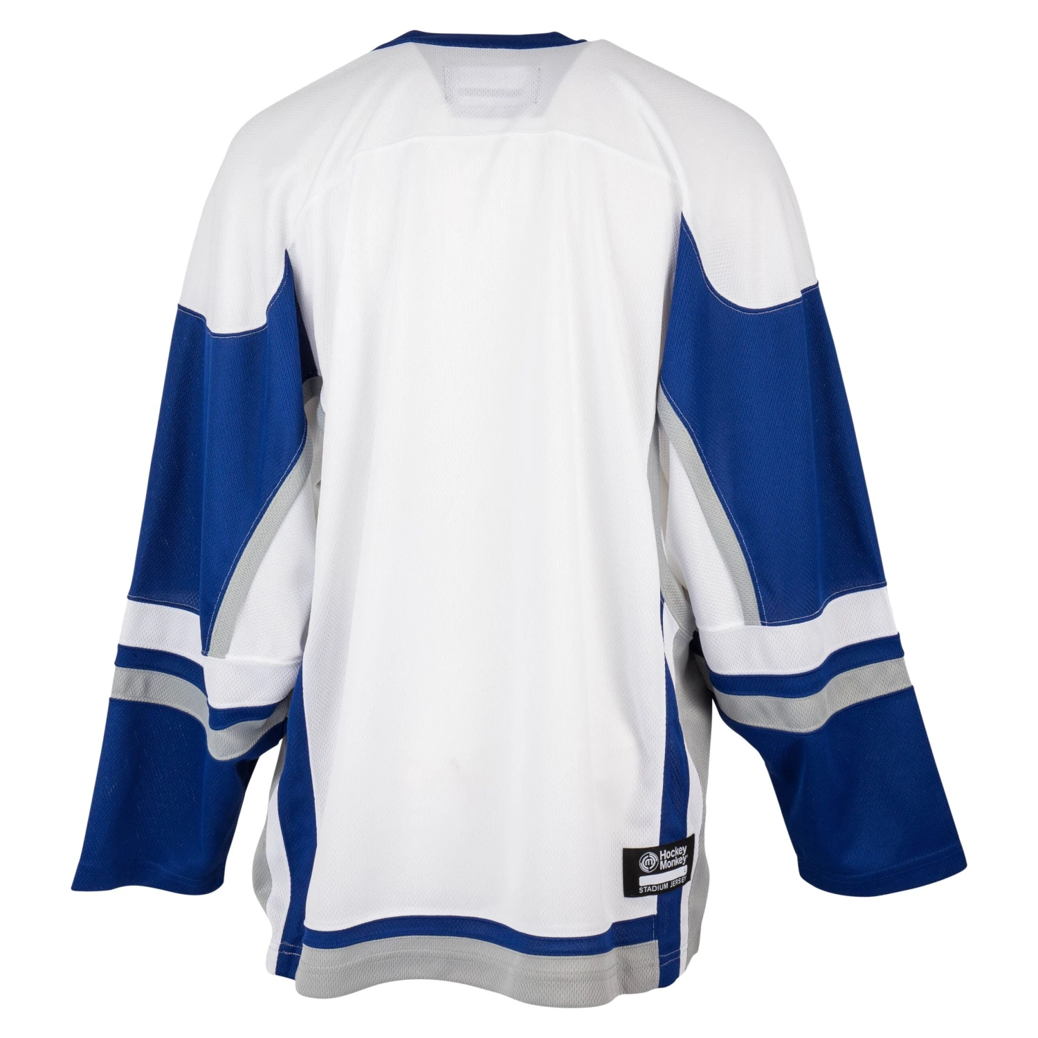 Stadium Adult Hockey Jersey - White/Royal/Gray 3 Stadium Adult Hockey Jersey - White/Royal/Gray