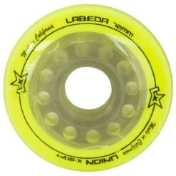 Labeda Union X-Soft 74A Roller Hockey Wheel - Yellow - 4 Pack 11 Labeda Union X-Soft 74A Roller Hockey Wheel - Yellow - 4 Pack -Hockey Series Store labeda hockey wheel union x soft 76a 4pk inset3